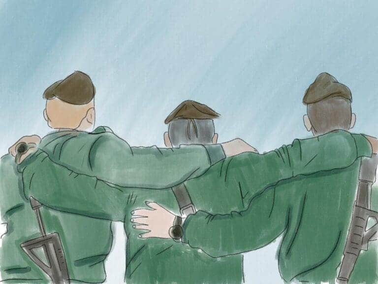 חיילים איור גב