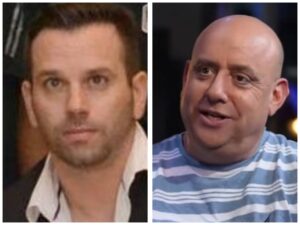 אורי אלון ומנכ"ל הפועל ירושלים בכדורגל אורי שרצקי בתמונה קשורה לכתבה על העברת הבעלות/ניהול במועדון