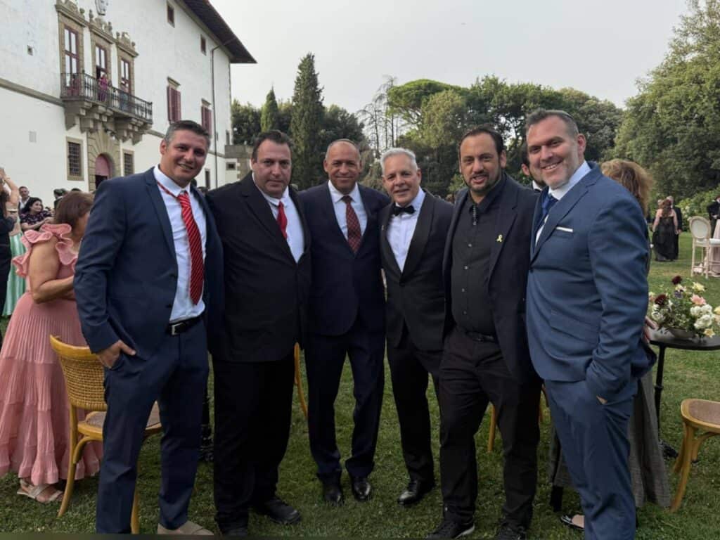 Hapoel Jerusalem fans at a wedding in Florence, Italy – caught abroad as war with Iran begins