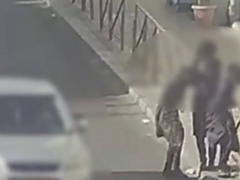 CCTV footage shows police arrest scene in East Jerusalem street after coffee was thrown on pedestrians