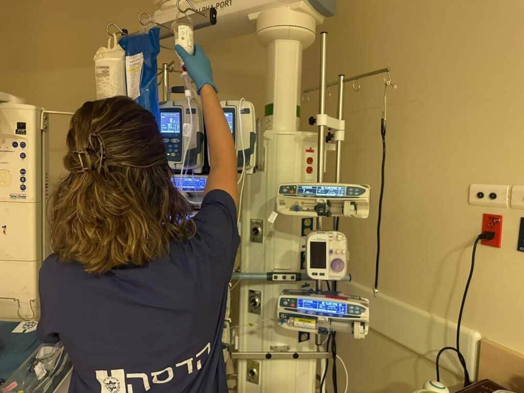 Pediatric ICU at Hadassah Ein Kerem in Jerusalem, treating infants with measles-related complications am