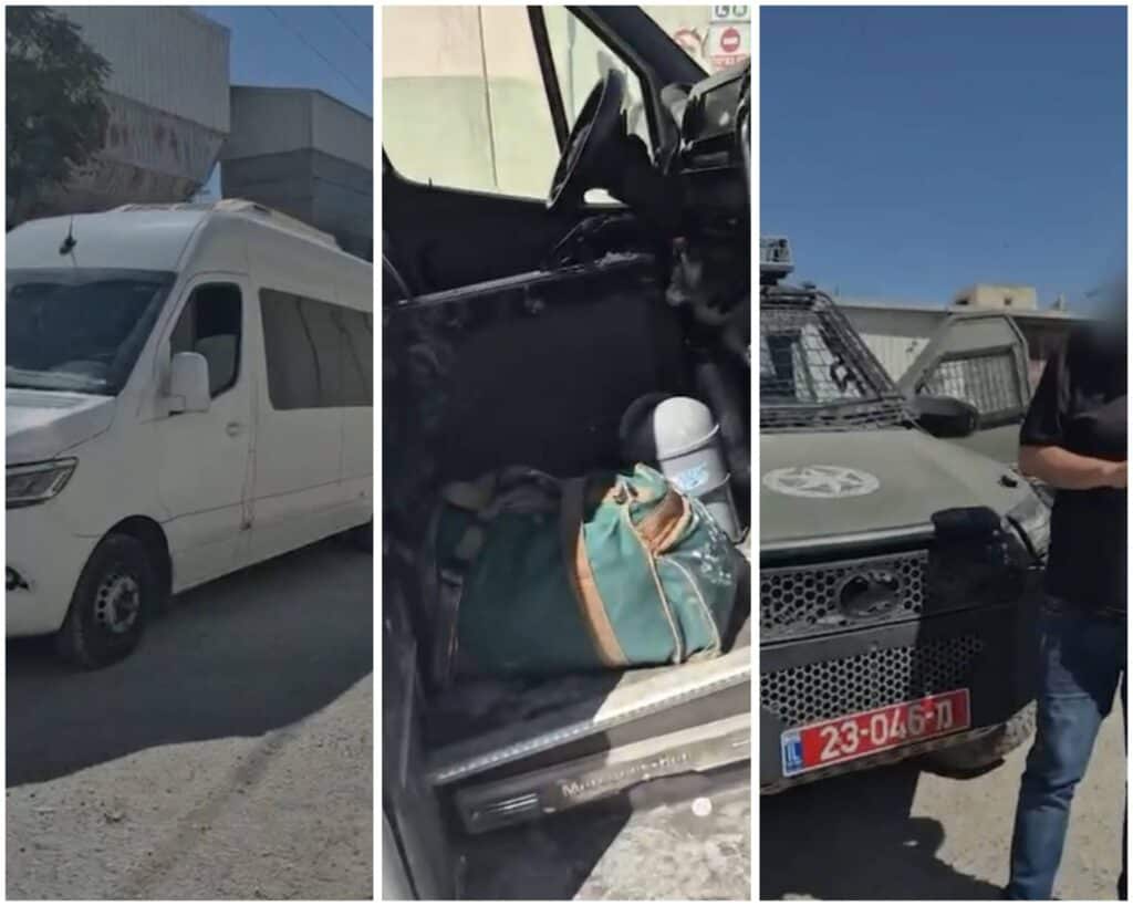 Border Police stop a minibus with 21 illegals near the separation wall in Jerusalem. Footage reveals the threat on the city’s edge
