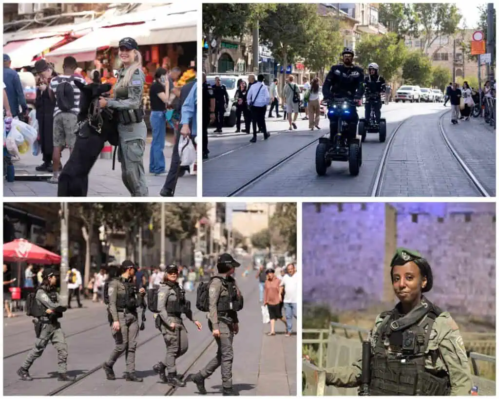 Penempatan polis Yerusalem bagi keselamatan perayaan di seluruh bandar