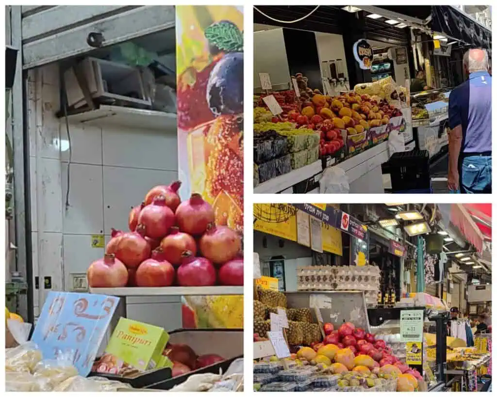 Delima merah di Pasar Mahane Yehuda di Baitulmaqdis sebelum Tahun Baru Yahudi