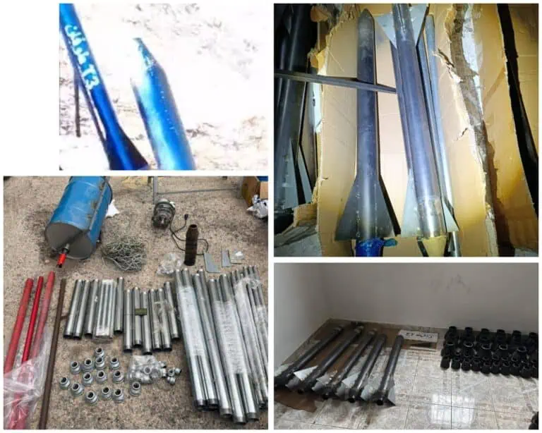 Bahagian roket, bahan letupan dan mesin pelarik ditemui di bandar Palestin Ramallah – di halaman belakang Baitulmaqdis