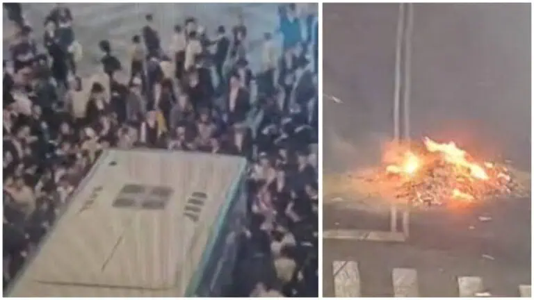 Protes undang-undang kerahan tentera di Baitulmaqdis: Jalan Bar Ilan bertukar jadi kekacauan dengan tong sampah terbakar, bas terperangkap dan lontaran batu