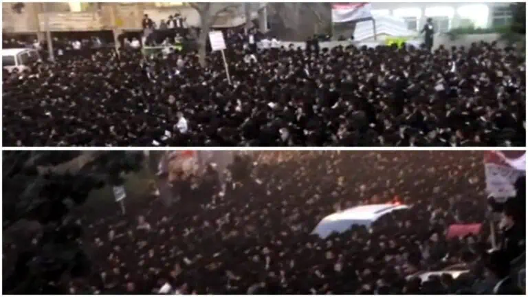 Orang ramai berhimpun dalam perhimpunan Haredi sebelum ini di Baitulmaqdis