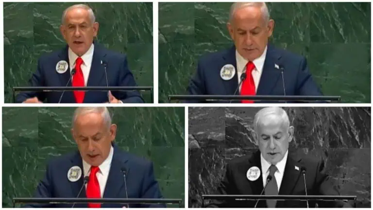 Perdana Menteri Israel Benjamin Netanyahu berucap di Perhimpunan Agung PBB, sementara video ancaman membawa Polis Daerah Baitulmaqdis menahan seorang suspek berusia 21 tahun.