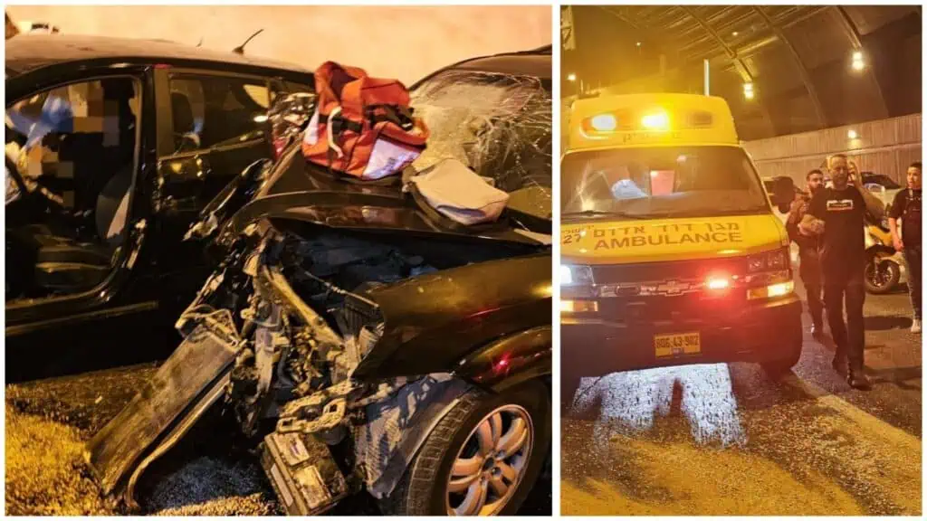 Kemalangan maut di Terowong Naomi Shemer Baitulmaqdis dengan pasukan penyelamat MDA di lokasi