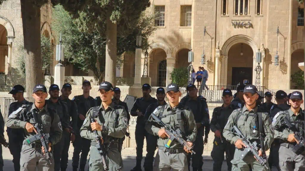 Pegawai Polis Sempadan di Baitulmaqdis menjelang lawatan Naib Presiden AS