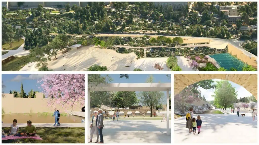 Visualisasi pembaharuan Kolam Sultan di Baitulmaqdis dengan amfiteater baharu